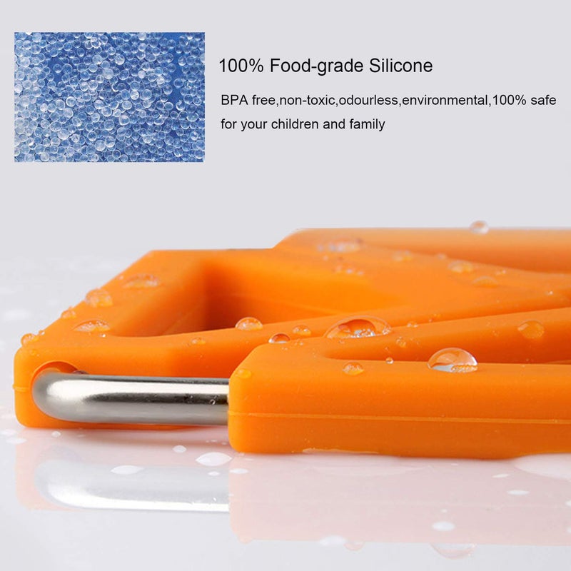 Reliancer Set of 5 Silicone Trivet Mat Expandable Hot Pot Holder with Stainless Steel Frame for Home Kitchen Heat Resistant Insulated Hot Pads Coasters Table Dish Mat Tableware Placemat for Hot Pans Bowls - Image 2